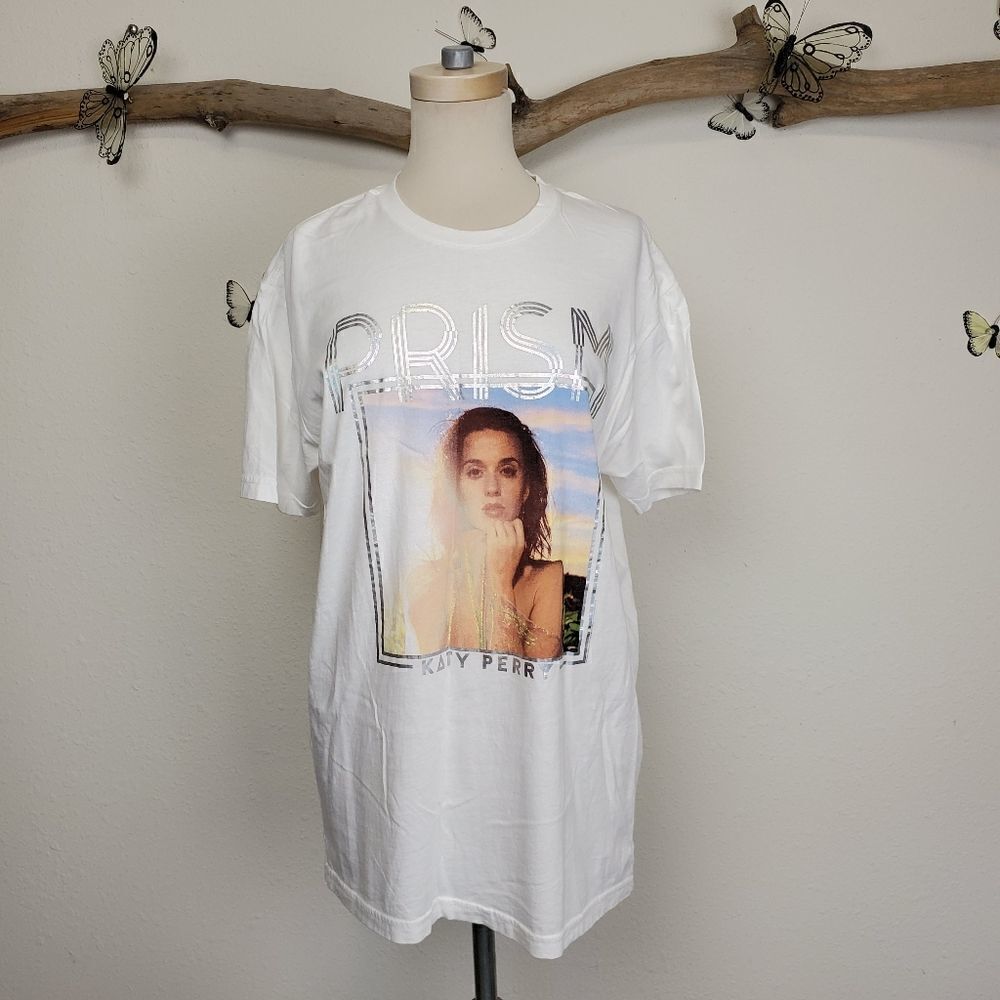 Katy perry band tee prismatic tour white